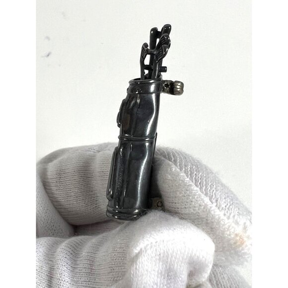 Vintage Beau Sterling Golf Bag Brooch Pin Sterling Silver Sports Jewelry Collect - Picture 4 of 6